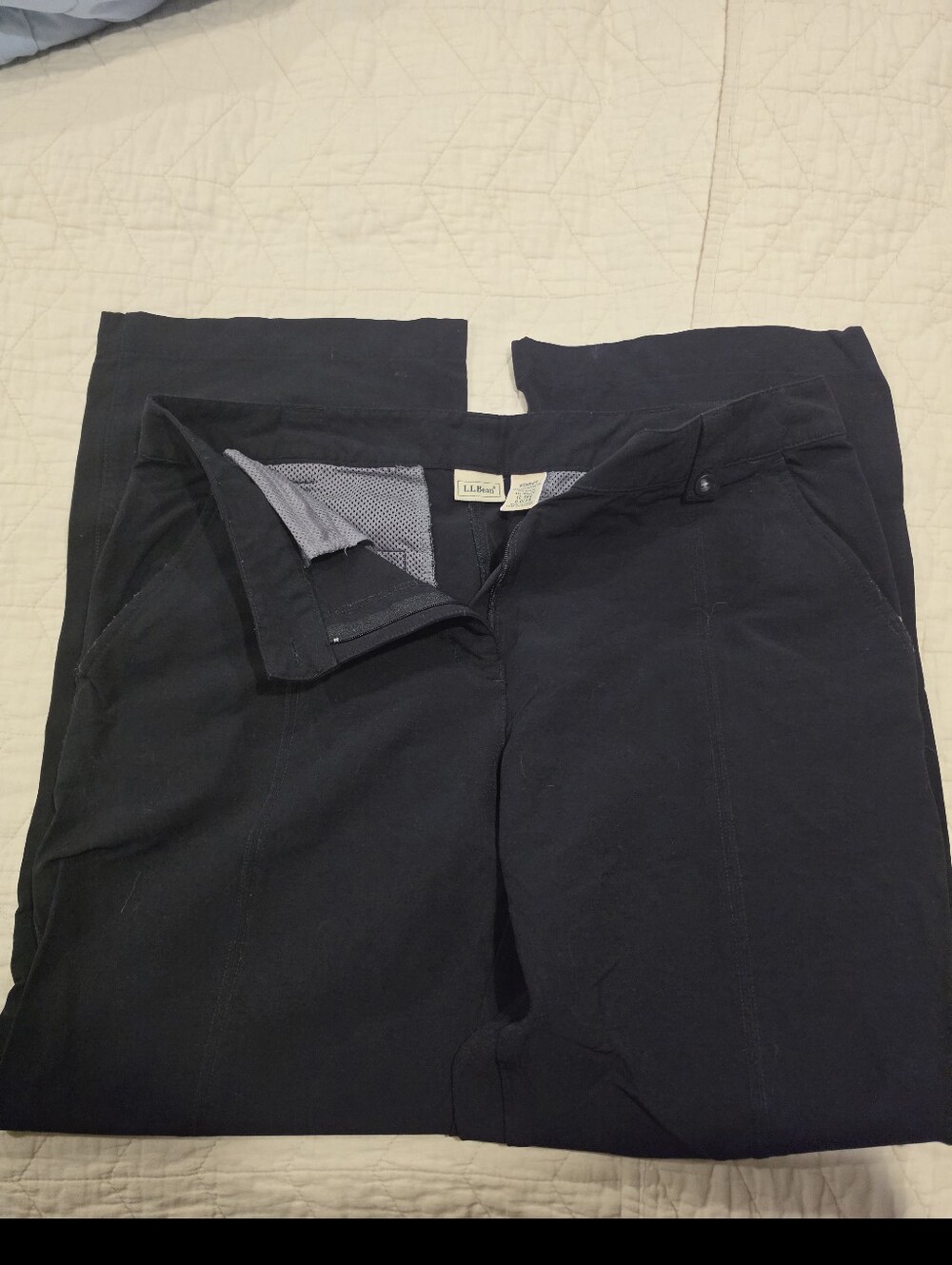 L.L. Bean Womens 12 Reg Black Performance Travel Pants